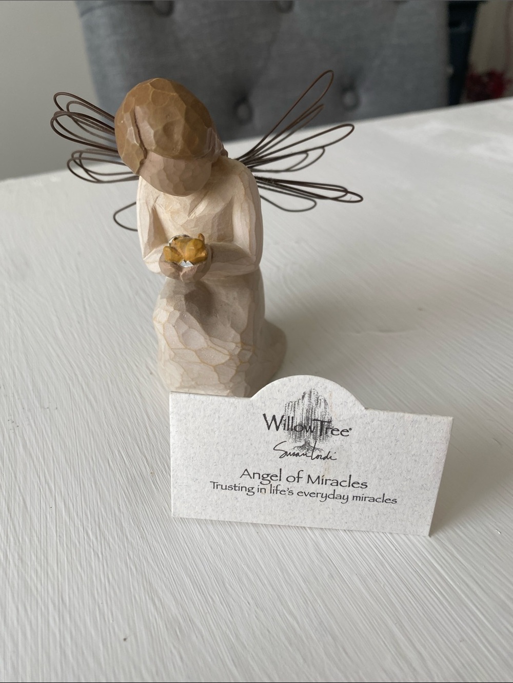 Willow Tree "Angel of Miracles" Figurine Holding a Hatching Chickie
